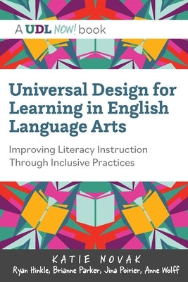 Paperback book titled "Universal Design for Learning in English Language Arts" by Cast, Inc., with colorful cover design.