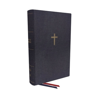 Nkjv, Single-Column Wide-Margin Reference Bible, Cloth Over Board, Blue, Red Letter, Comfort Print: Holy Bible, New King James Version by Thomas Nelson