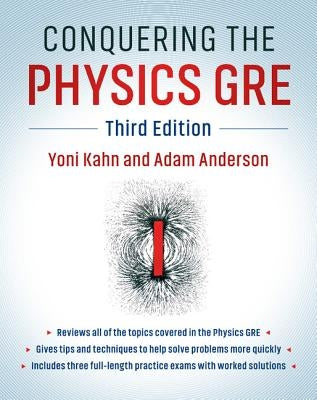 Paperback of Conquering the Physics GRE by Cambridge University Press, featuring a cover with physics-themed graphics.