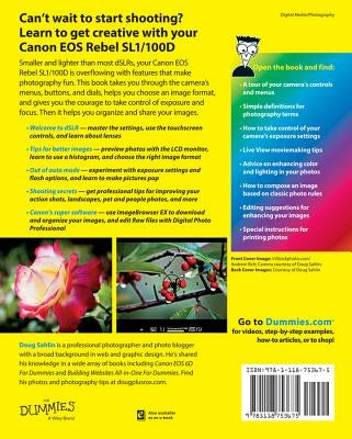 Canon EOS Rebel Sl1/100d for Dummies Paperback For Dummies