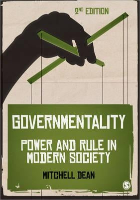 Paperback book titled "Governmentality" by Sage Publications Ltd, featuring a close-up of the front cover with text and design elements.
