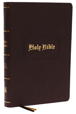 KJV Holy Bible Large Print Center-Column Reference Bible, Brown Leathersoft, 53,000 Cross References, Red Letter, Comfort Print: King James Version Bible Thomas Nelson