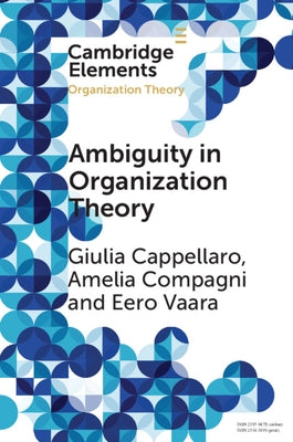 Paperback of Ambiguity in Organization Theory by Cambridge University Press, featuring a cover design with academic and organizational themes.
