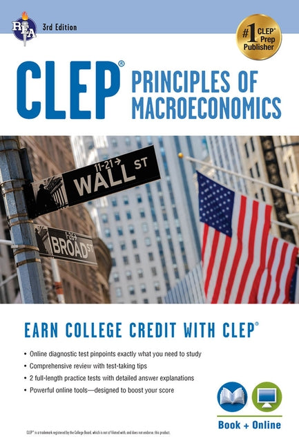 CLEP Principles of Macroeconomics 3rd Ed., Book + Online by Welker, Jason