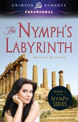 Paperback copy of The Nymph's Labyrinth novel by Crimson Books, featuring cover art with intricate fantasy design.