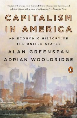 Paperback copy of "Capitalism in America: An Economic History of the United States" by Penguin Books with a plain cover design.