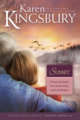 Sunset landscape with vibrant orange and pink hues, featuring a peaceful sky scene from a Tyndale House Publishers book.