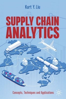Paperback of Supply Chain Analytics book by Palgrave Macmillan, featuring a cover with graphs and data concepts.