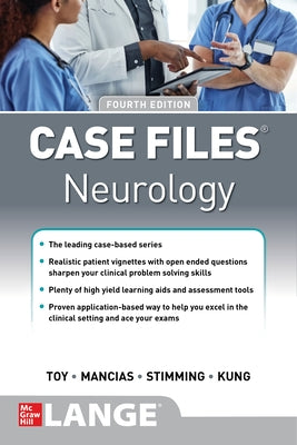 Paperback Case Files Neurology Fourth Edition book by McGraw Hill Medical with medical content and neurology case studies.