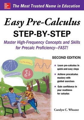 Paperback of Easy Pre-Calculus Step-By-Step second edition by McGraw-Hill Companies, showing the book cover with title and author.