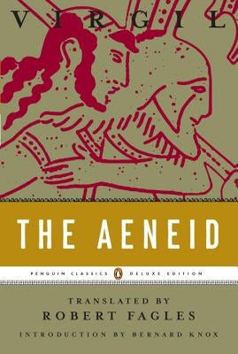 Paperback of The Aeneid by Penguin Group, Penguin Classics Deluxe Edition with cover art and textual details visible.