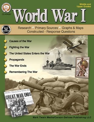 World War I, Grades 6-12 Paperback Mark Twain Media