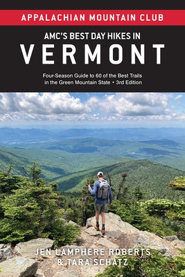 Paperback guidebook titled "AMC's Best Day Hikes in Vermont" by Appalachian Mountain Club, featuring trails in the Green Mountain State.
