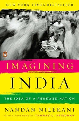 Paperback of Imagining India book by Penguin Books, featuring the cover with Indian-inspired artwork and title text.