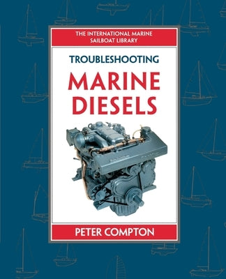 Paperback troubleshooting guide for marine diesel engines by International Marine Publishing, showing the book cover with marine-themed illustrations.