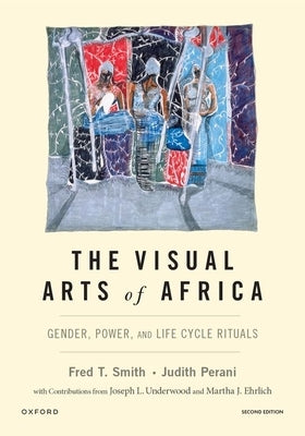 Paperback of The Visual Arts of Africa by Oxford University Press, showcasing African art images related to gender, power, and rituals.