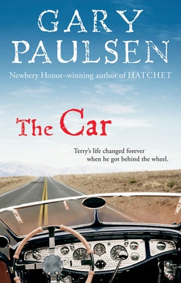 Open paperback of "The Car" by Clarion Books showing colorful illustrations of a car on a white background.