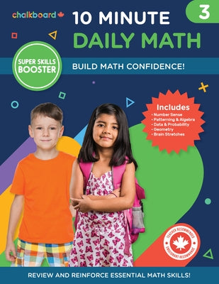 Canadian 10 Minute Daily Math Grade 3 Paperback Chalkboard Publishing