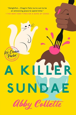 Cover of "A Killer Sundae" paperback by Berkley Books featuring a colorful illustration of a dessert and mystery elements.