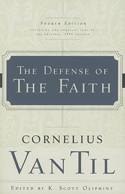 The Defense of the Faith book by P & R Publishing showing a hardcover with classic religious artwork on the cover.