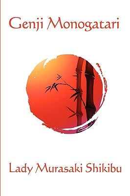 Paperback of Genji Monogatari by A & D Publishing, showing the front cover with traditional Japanese artwork.