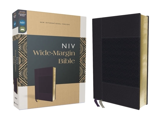 Niv, Wide Margin Bible (a Bible That Welcomes Note-Taking), Leathersoft, Navy, Red Letter, Comfort Print by Zondervan