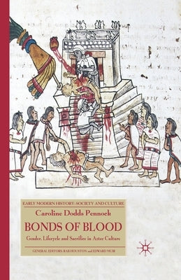 Paperback book titled "Bonds of Blood" by Palgrave Macmillan, featuring the cover design with Aztec cultural motifs.