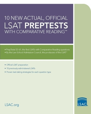 10 New Actual, Official LSAT Preptests: (preptests 52-61) by Law School Admission Council