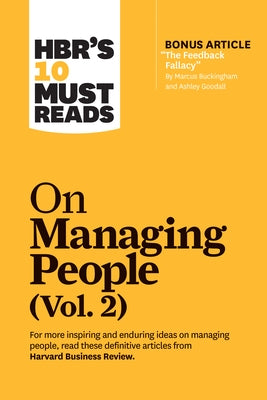 Paperback copy of HBR's 10 Must Reads on Managing People, Vol. 2 by Harvard Business Review Press, featuring the book cover.