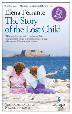 Paperback of The Story of the Lost Child novel from Europa Editions, showing the book cover with title and author details.