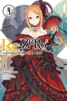 Paperback of RE: Zero, Volume 4: Starting Life in Another World by Yen on, featuring the book cover with Japanese characters and artwork.