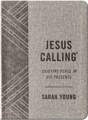 Jesus Calling, Textured Gray Leathersoft, with Full Scriptures: Enjoying Peace in His Presence Leather Thomas Nelson