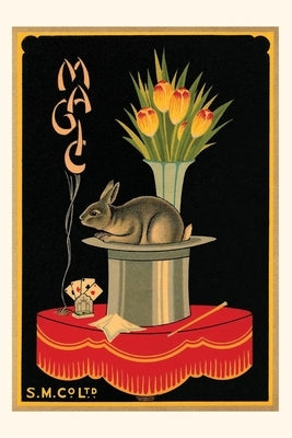 Vintage Journal Magic, Tulips, Rabbit, Hat Paperback Found Image Press