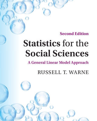Paperback of "Statistics for the Social Sciences: A General Linear Model Approach" by Cambridge University Press, showing the book cover.