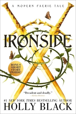 Paperback copy of "Ironside: A Modern Faerie Tale" by Margaret K. McElderry Books, showing the book cover with fantasy artwork.