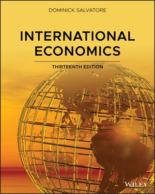 Paperback of International Economics textbook by Wiley, showing the front cover with title and publisher details.