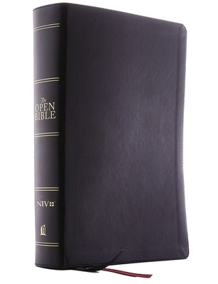 The Niv, Open Bible, Leathersoft, Black, Thumb Indexed, Red Letter Edition, Comfort Print: Complete Reference System by Thomas Nelson