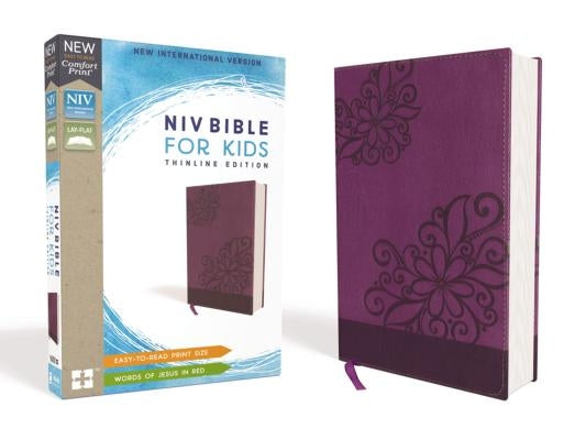 Niv, Bible for Kids, Leathersoft, Purple, Red Letter, Comfort Print: Thinline Edition by Zondervan