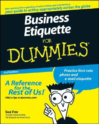 Business Etiquette for Dummies Paperback For Dummies