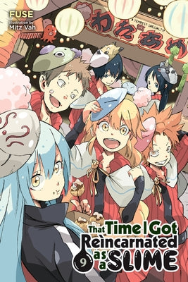 Paperback of That Time I Got Reincarnated as a Slime, Vol. 9 light novel by Yen On, showing the front cover with colorful artwork.