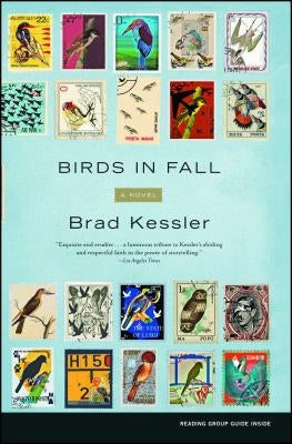 Colorful illustration of birds in fall foliage, featured on a book cover by Scribner Book Company.