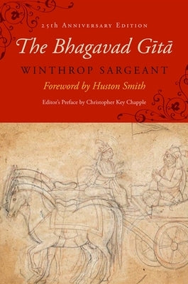 Paperback of The Bhagavad Gita Twenty-Fifth-Anniversary Edition by Excelsior Editions, featuring traditional cover art.
