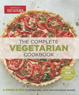 Paperback vegetarian cookbook by America's Test Kitchen featuring colorful recipe pages and fresh, healthy meal ideas.