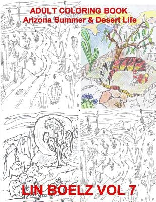 Adult Coloring book Arizona Summer & Desert Life by Boelz, Lin