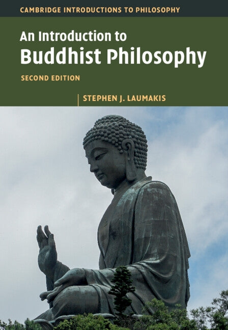 Paperback of "An Introduction to Buddhist Philosophy" by Cambridge University Press showing the book cover with title and publisher logo.