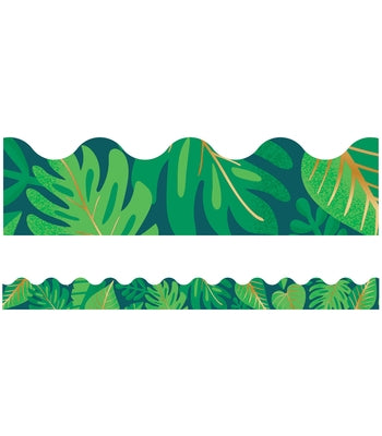 One World Tropical Leaves Scalloped Bulletin Board Borders Other Carson Dellosa Education