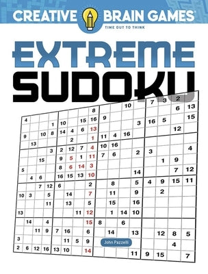 Creative Brain Games Extreme Sudoku puzzle by Dover Publications featuring a colorful, challenging Sudoku grid for brain exercise.
