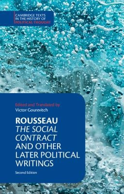 Paperback of Rousseau's The Social Contract and Later Political Writings published by Cambridge University Press, showing the book cover.