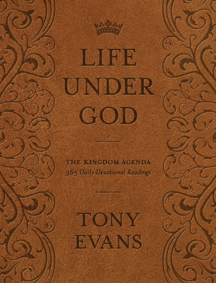 Paperback copy of "Life Under God: The Kingdom Agenda 365 Daily Devotional Readings" by Moody Publishers, featuring a simple cover design.