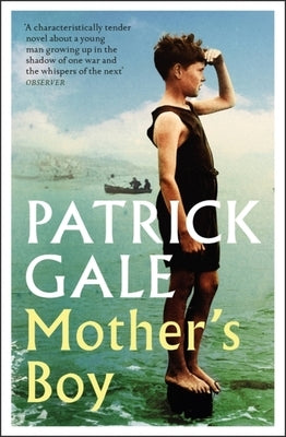 Paperback of "Mother's Boy" novel by Tinder Press featuring a cover with artwork related to war and Cornwall themes.